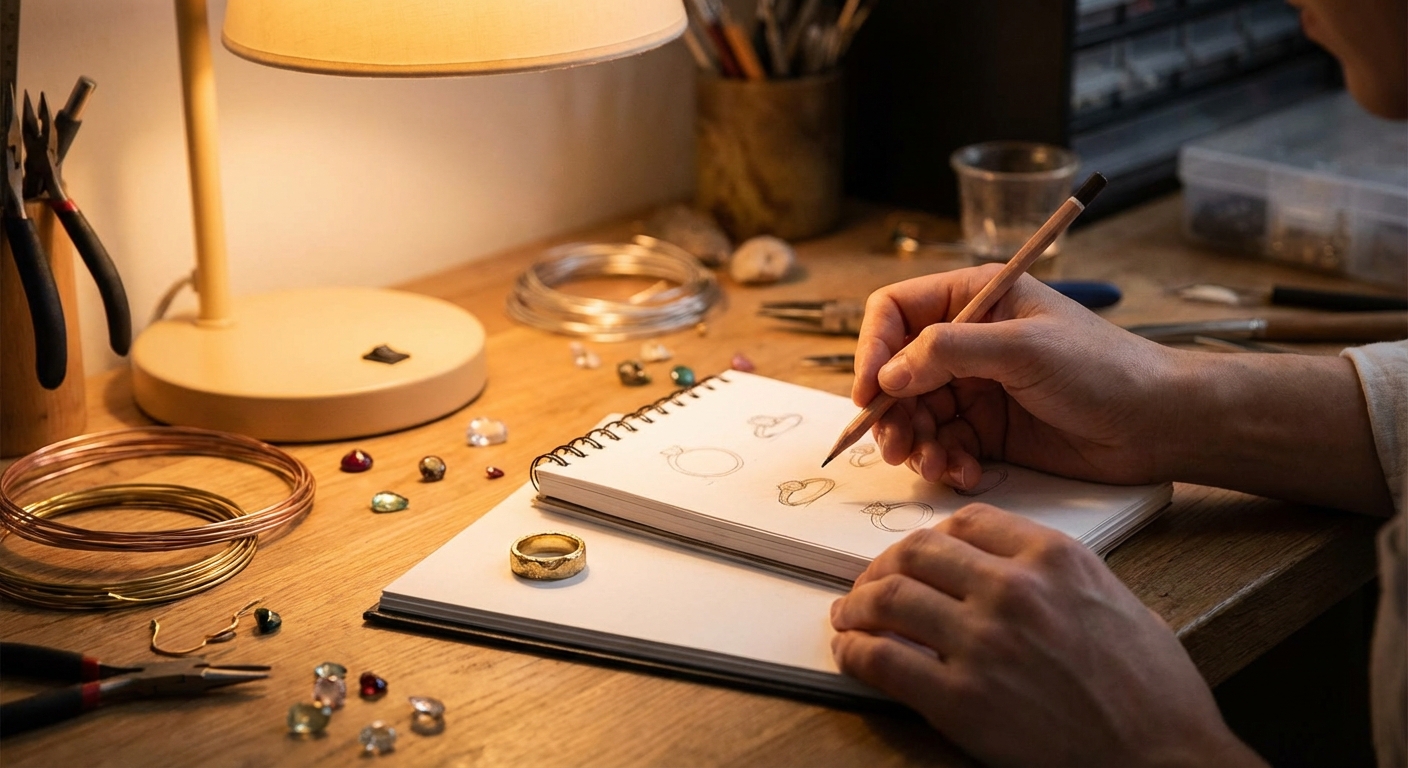 Aliança Sob Medida em Goiânia: Do Desenho à Peça Final Feita à Mão