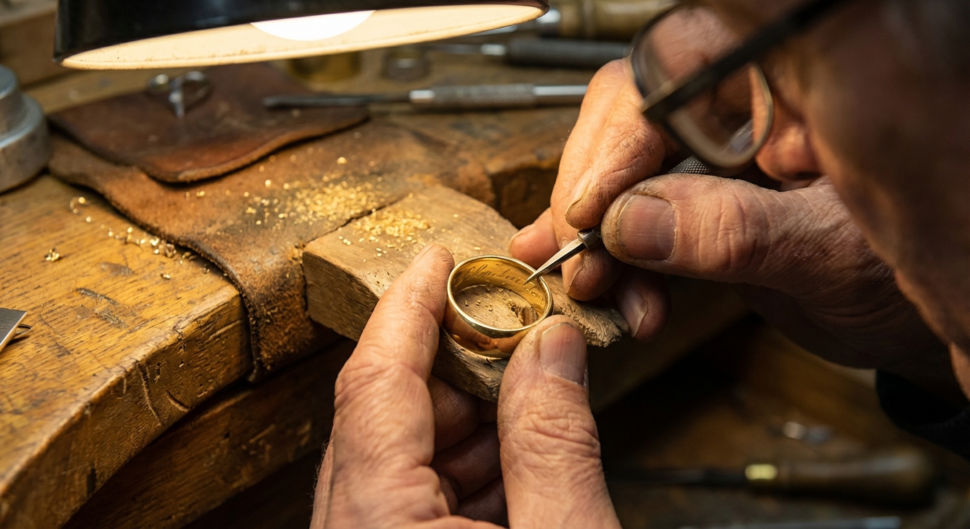 Gravação em Joias de Ouro: Nomes, Datas e Mensagens que Eternizam Momentos