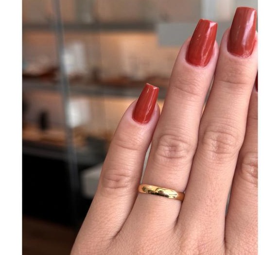 Alianca PE 3mm tradicional Ouro 18K